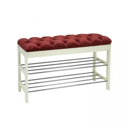 Банкетка Грейс Молочный дуб Бордовый_0