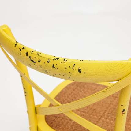 Стул CROSS (mod.CB2001) дерево береза, 49.5*53.5*87, античный желтый_6