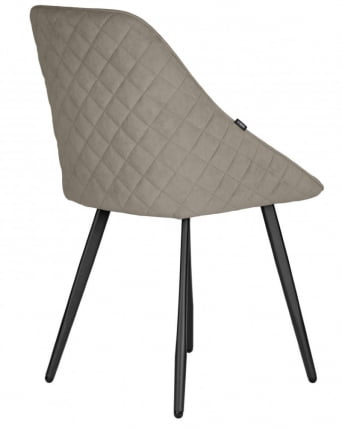 Стул обеденный DOBRIN STELLA (ЭМАЛЬ ЧЕРНЫЙ МУАР велюр Catania Cocoa)_3