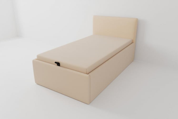 Детская кровать Стандарт с подъемным механизмом и матрасом Цвет фасада: Бежевый; Материал фасада: ЛДСП; Спальное место: 800х1600 _0