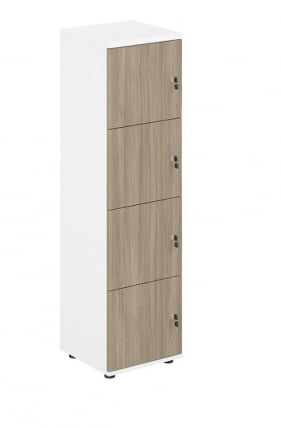 Локер 4 ячейки Sigma SG.817.WH.OD Белый Дуб темный_0