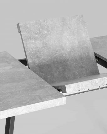 Стол обеденный раскладной Plain 116-158 Бетон-черный_4