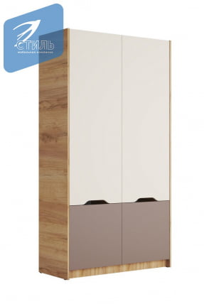 Шкаф RICH ШК-002 Миндаль/Глиняный серый/дуб крафт золотой_0