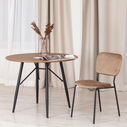 Стул CAROL (mod. UC06) металл, вельвет, 45 х 56 х 82 см, Brown (коричневый) HLR11 / черный_7