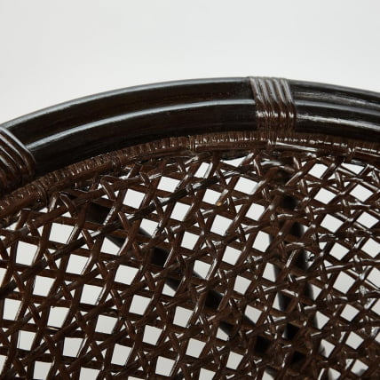 ТЕРРАСНЫЙ КОМПЛЕКТ PELANGI (стол со стеклом + 2 кресла) /без подушек/ ротанг, кресло 65х65х77см, стол диаметр 64х61см, walnut (грецкий орех)_9