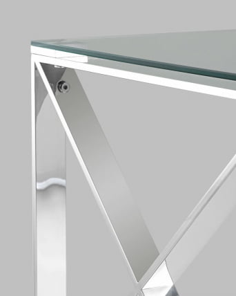 Журнальный стол КРОСС 55x55 Серебро_3