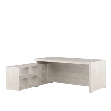 Стол письменный на опорной тумбе, левый SOL29711202 Светлый дуб_0