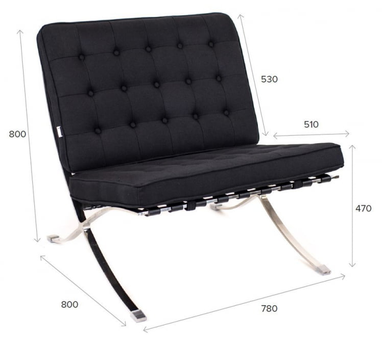 Диван одноместный Everprof Barcelona - 1 экокожа Черный_4