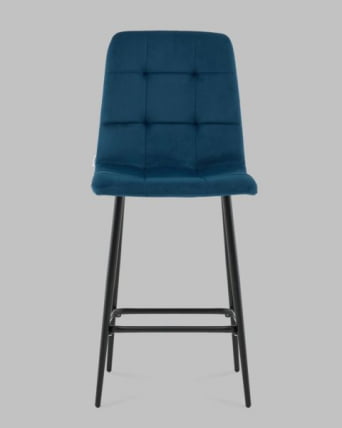 Стул полубарный Одди ПБ велюр синий_1
