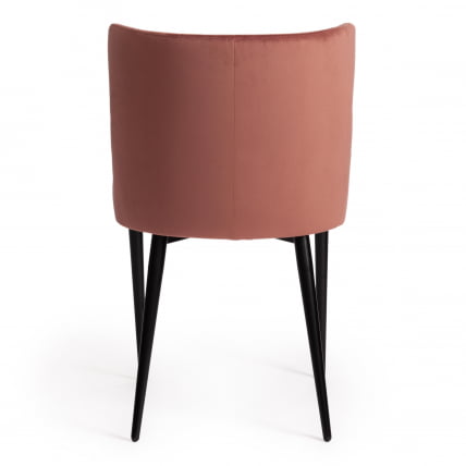 Стул MANTRA (mod. 713) ткань/металл, 49х61х82 см, высота до сидения 49 см, коралловый barkhat 15 /черный_3