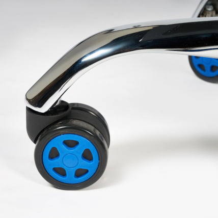 Кресло RIO экошерсть/кож/зам, синий/металлик, 1811-30/36_9