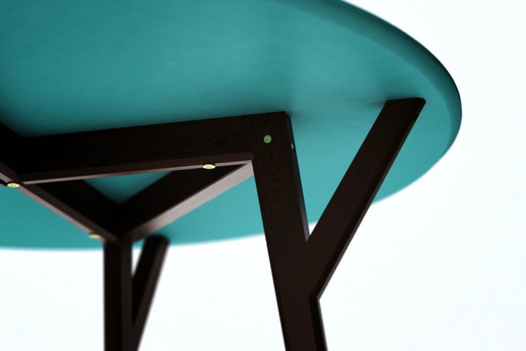 Обеденный стол CИРCЛЕ (Дуб венге/бирюзовый) / CIRCLE_1