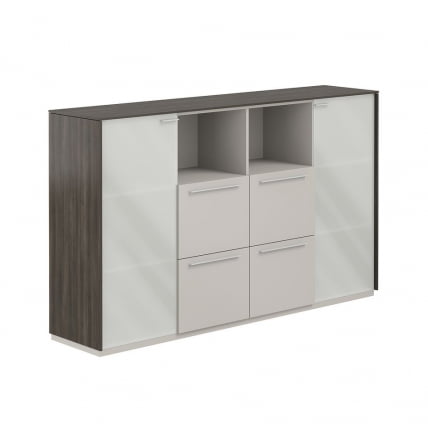 Шкаф средний с ящиками Atlas NZ-0336.BT.GS Бренсон Трюфель Серый камень_0