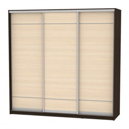 Шкаф-купе B-230х235х60-2(Венге-ДМ-D7D7D7)_0