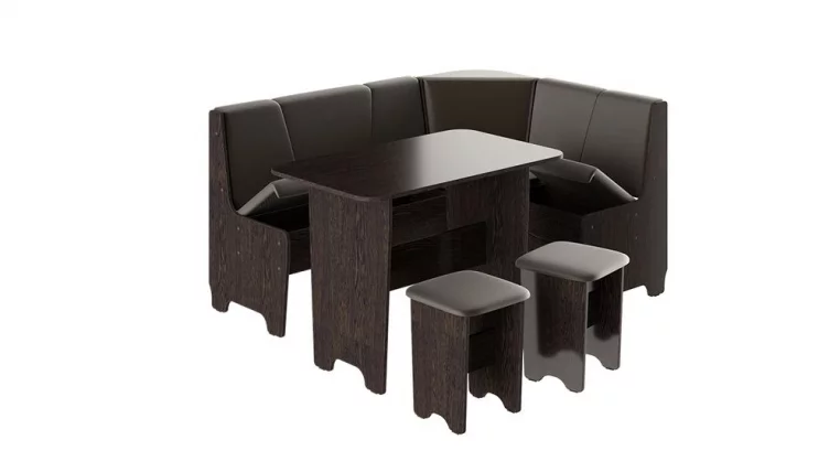 Кухонный уголок Техас Исп.1 Венге/Экокожа коричневая_0