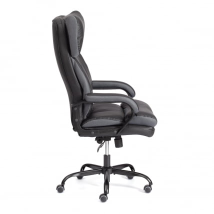Кресло руководителя Duke metal BL кож/зам/ткань, черный/серый, 36-6/12_1