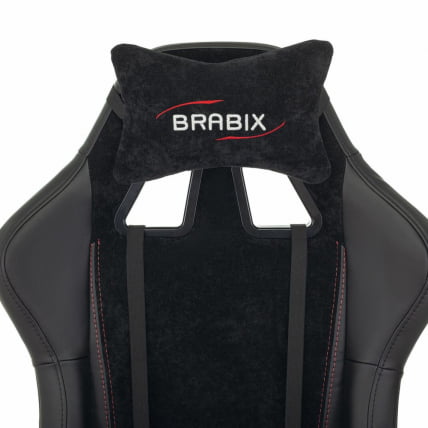 Кресло компьютерное БРАБИКС Стрикер ГМ-121 экокожа/велюр Черное / BRABIX Striker GM-121_14