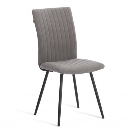 Стул обеденный Monte Carlo флок , 50х55х93, серый/черный, 29_0