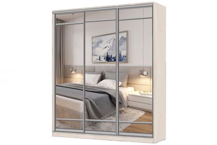 Шкаф-купе 3-х дверный Виктория 2000х584х2300, Бодега светлая 20ДЗЗЗДЗЗЗДЗЗЗ-ЯЯПШ-Бс 310-3247_0