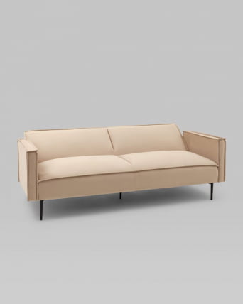 Диван прямой Кассель велюр Бежевый_1