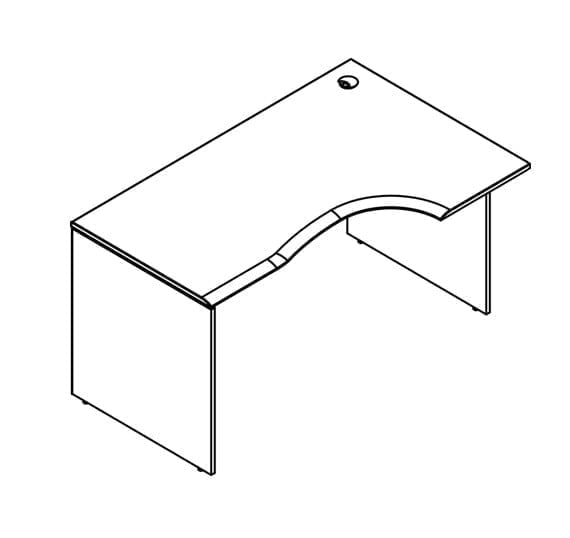 Стол письменный эргономичный правый WCET 149 R Дуб сонома_1