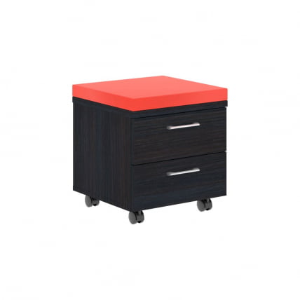 Тумба Мобильная XMC-2D Легно Темный/Красный_0