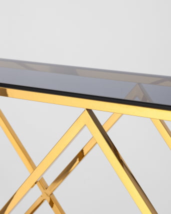 Консоль ИНСИГНИЯ 115*30 Золото стекло smoke_3