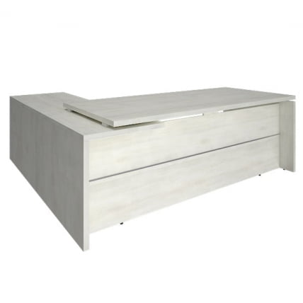 Стол руководителя YALTA LT-C 18 R Снежная Платина_0