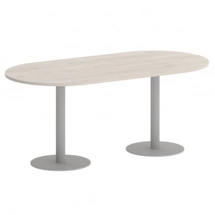 Стол овальный HOME OFFICE VR.SP-5-180.1 Денвер Светлый/Серый металл_0