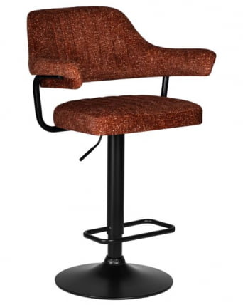 Стул барный DOBRIN CHARLY BLACK (терракотовый твид (LEO56)) 2 шт_1