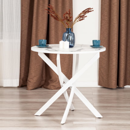 Стол MANZANA ЛДСП/HPL/металл, 80 х 80 х 75 см, Мрамор светлый/белый_4