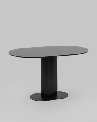 Стол овальный обеденный Mystery 130*80 черный_1