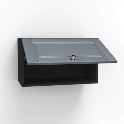 Шкаф кухонный 600 горизонтальный Мокка ЛД 274.710.000.164 Черный Дуб фактурный антрацит_0