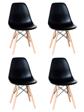 Стул обеденный DOBRIN DSW (ножки светлый бук, цвет чёрный (B-03)) 4 шт_0