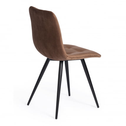 Стул CHILLY (mod. 7095) ткань/металл, 45x53х88 см, высота до сиденья 50 см, коричневый barkhat 12/черный_2