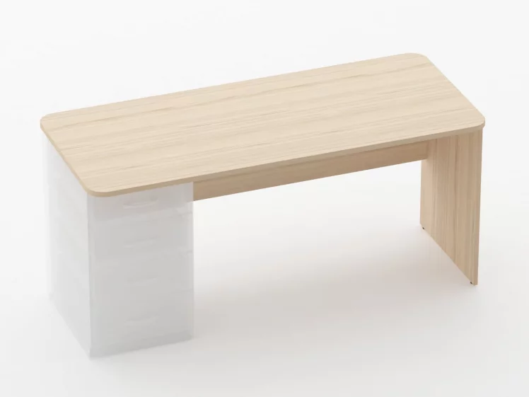 Стол прямой под встроенную тумбу Glassy 1.101.16Л Туя_0