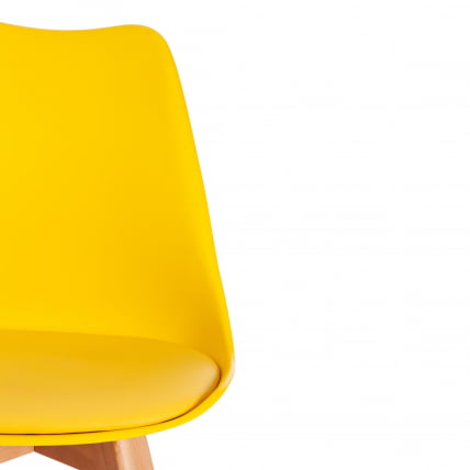 Стул TULIP (mod. 73) / 1 шт. в упаковке дерево/пластик/ПУ, 48.5*52.5*83cм, желтый_5