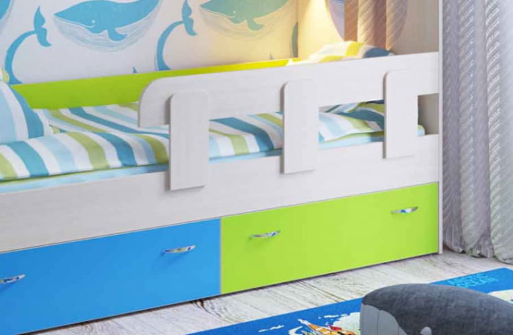 Бортик к кроватке Юниор дуб молочный_0