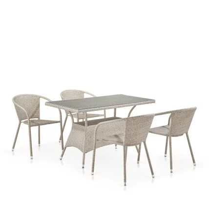 Комплект плетеной мебели T198D/Y137C-W85 Latte 4Pcs_0