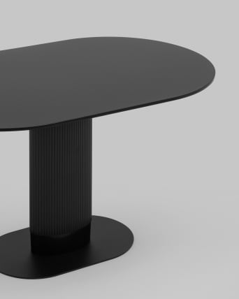 Стол овальный обеденный Mystery 130*80 черный_5