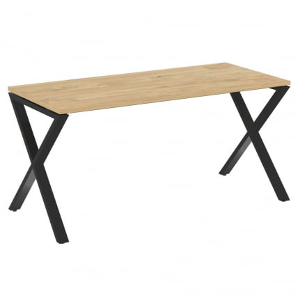 Стол рабочий LOFT VR.L-SRX-4.7 Металл черный Тиквуд светлый_0