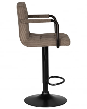 Стул барный DOBRIN KRUGER ARM BLACK (какао вельвет (LAR-E2041-05))_2
