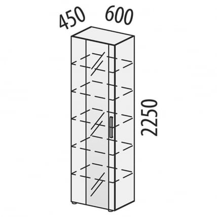 Шкаф-витрина большой (лев/прав) Николь 603.06_9