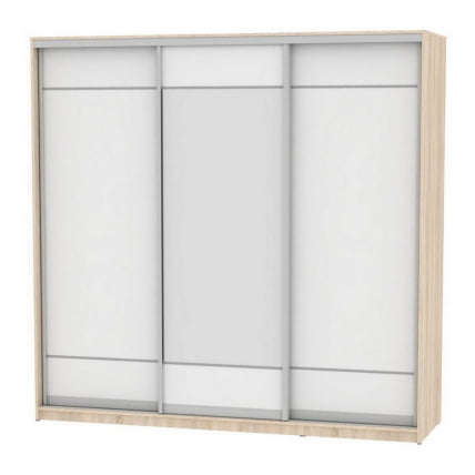 Шкаф-купе B-230х235х60-2(ДСС-Белый-D7D8D7)_0