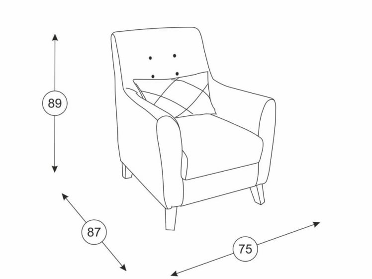 Кресло Френсис ТК 512 Офелия 8 Светло-серый Офелия 7 Синий_1