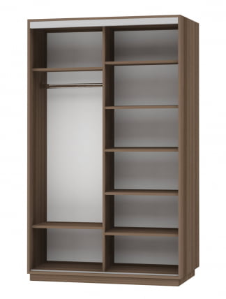 Шкаф-купе двухдверный Экспресс Дуо Медиум 1400х2200h Ясень шимо тёмный_1