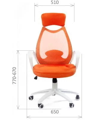 Кресло для руководителя CHAIRMAN 840 white Акрил оранжевый_3