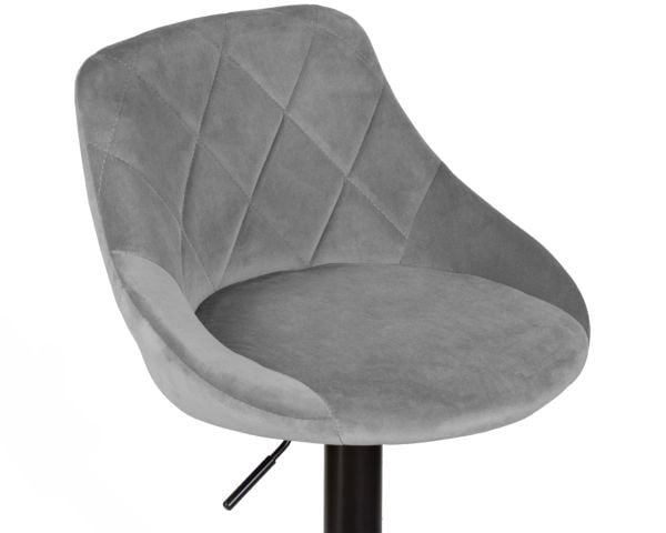 Стул барный DOBRIN LOGAN BLACK (серый велюр (MJ9-75)) 2 шт_4