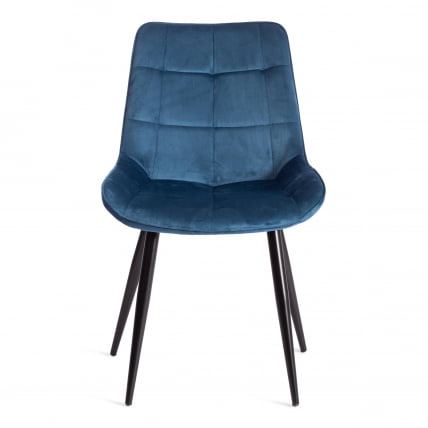 Стул ABRUZZO ( mod. 8060 ) металл/вельвет, 52 х 63 х 85 см, синий (HLR 63)/черный_4