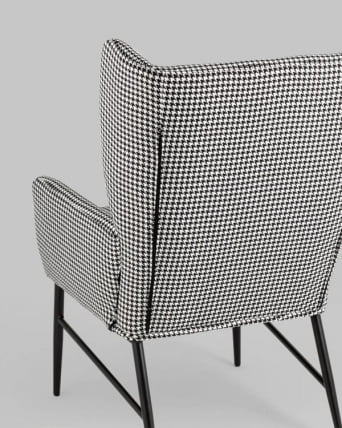 Кресло Мэйден Гусиная лапка черно-белый_3